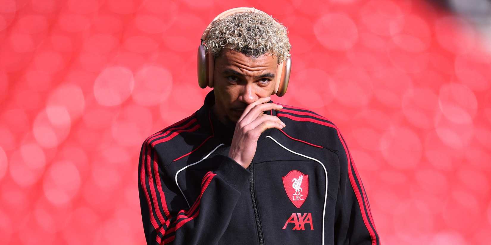 Liverpool's Hugo Ekitike inside the stadium before the match