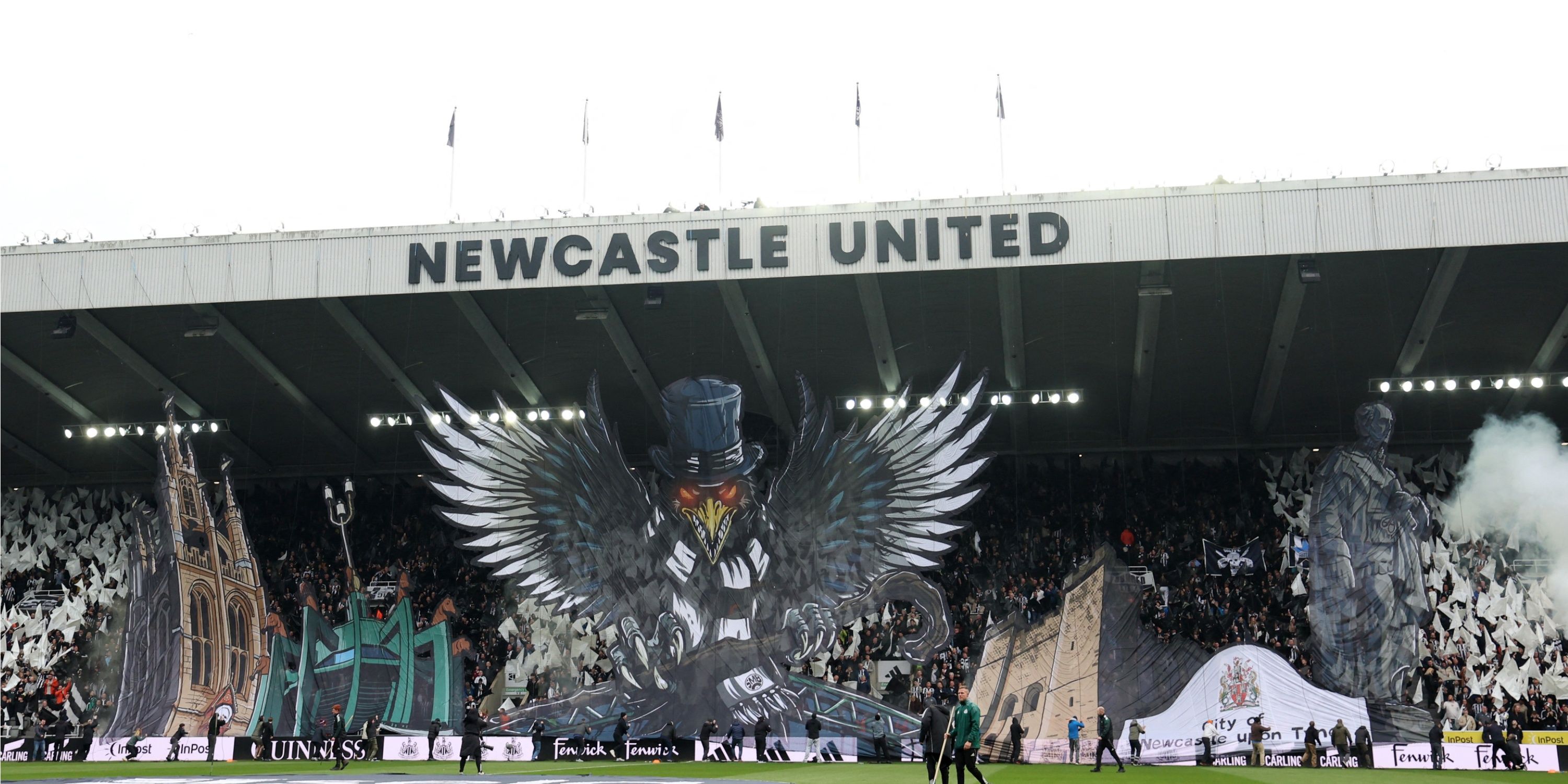 Newcastle fans before Tyne-Wear derby