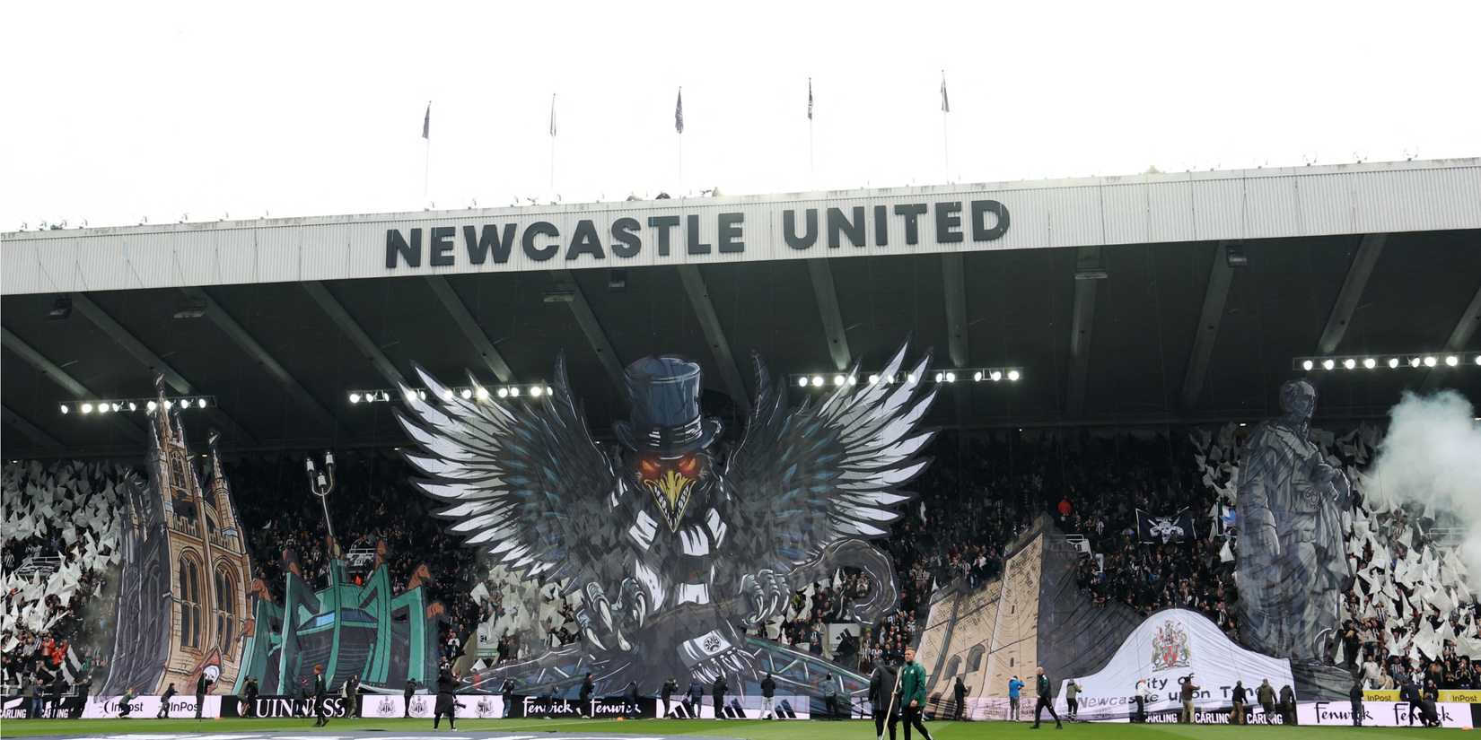Newcastle fans before the Tyne-Wear derby