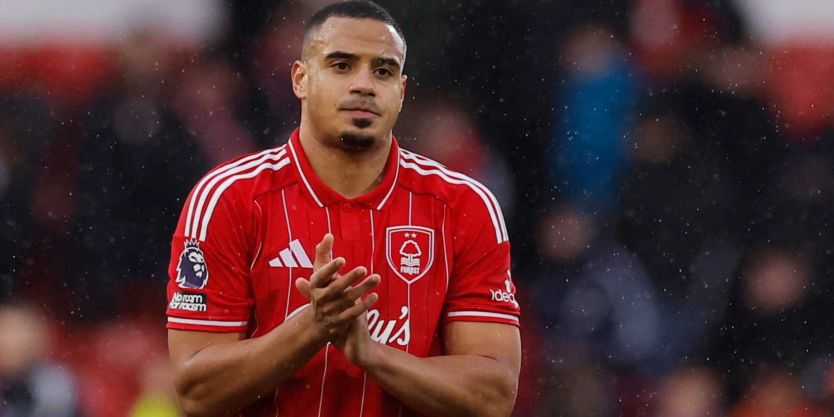 Nottingham Forest's Murillo applauds fans after the match