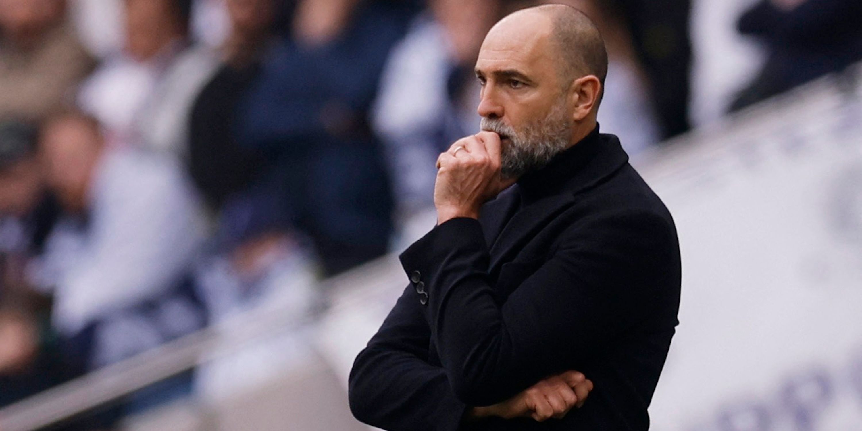 Tottenham Hotspur manager Igor Tudor reacts