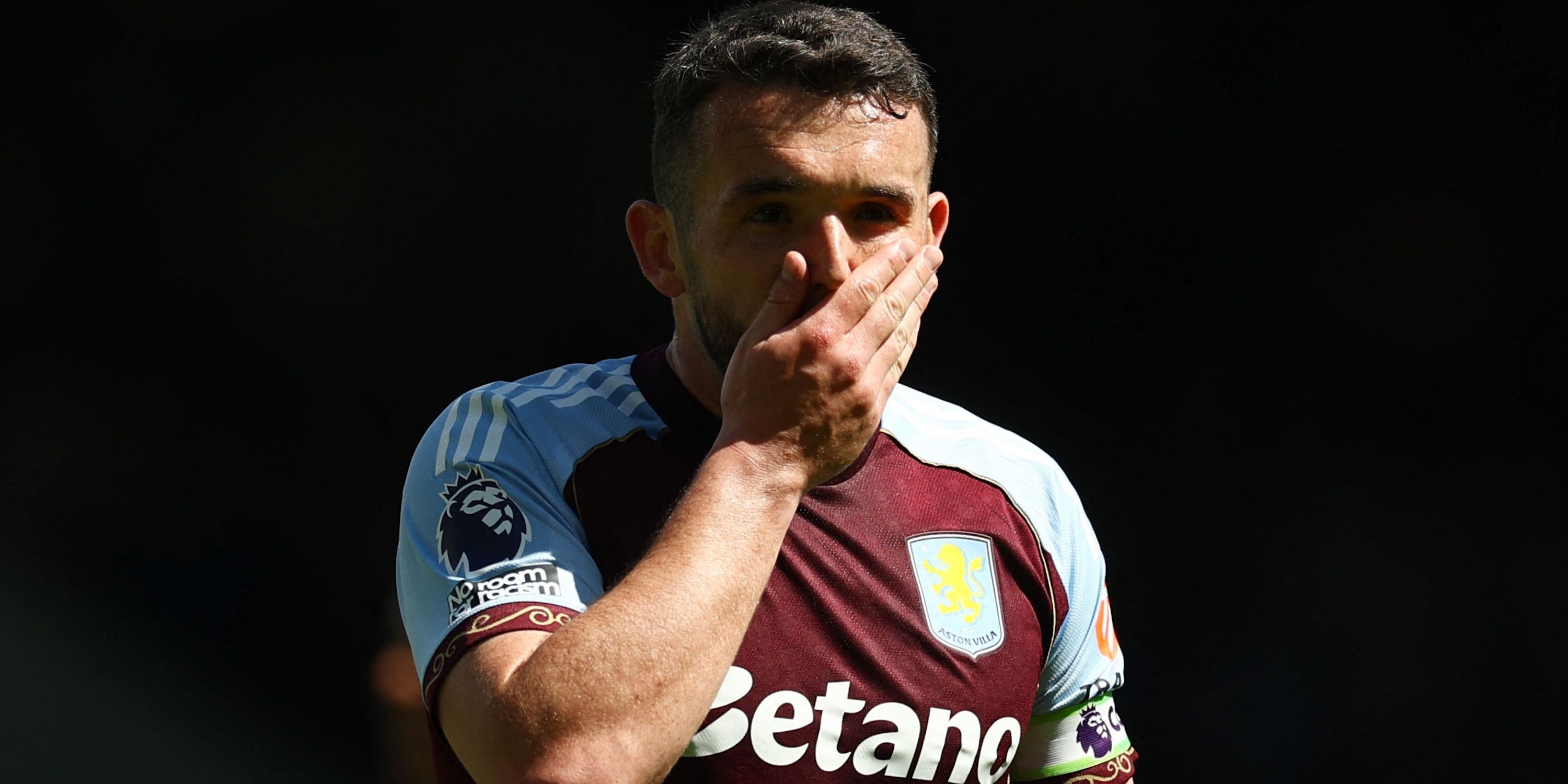 Aston Villa's John McGinn reacts