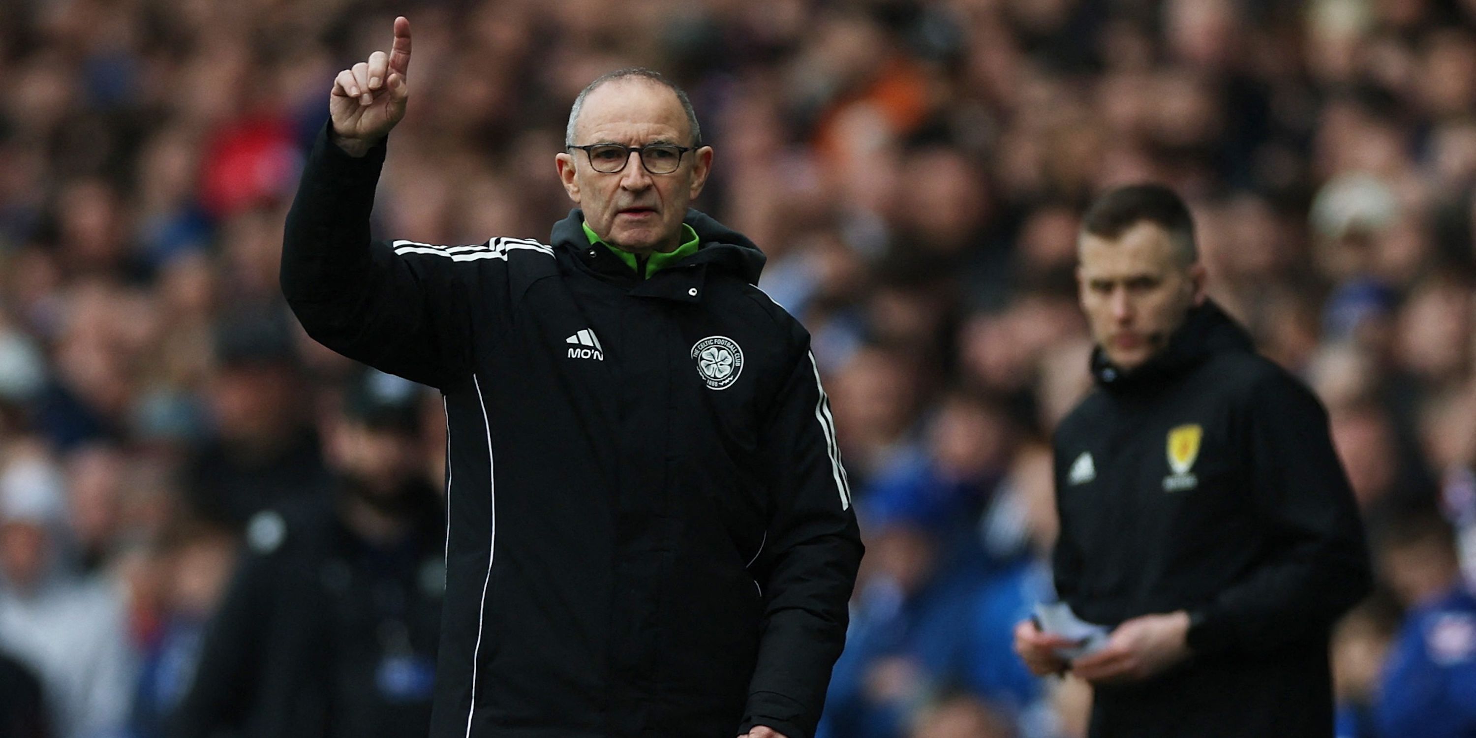 Celtic interim manager Martin O'Neill reacts