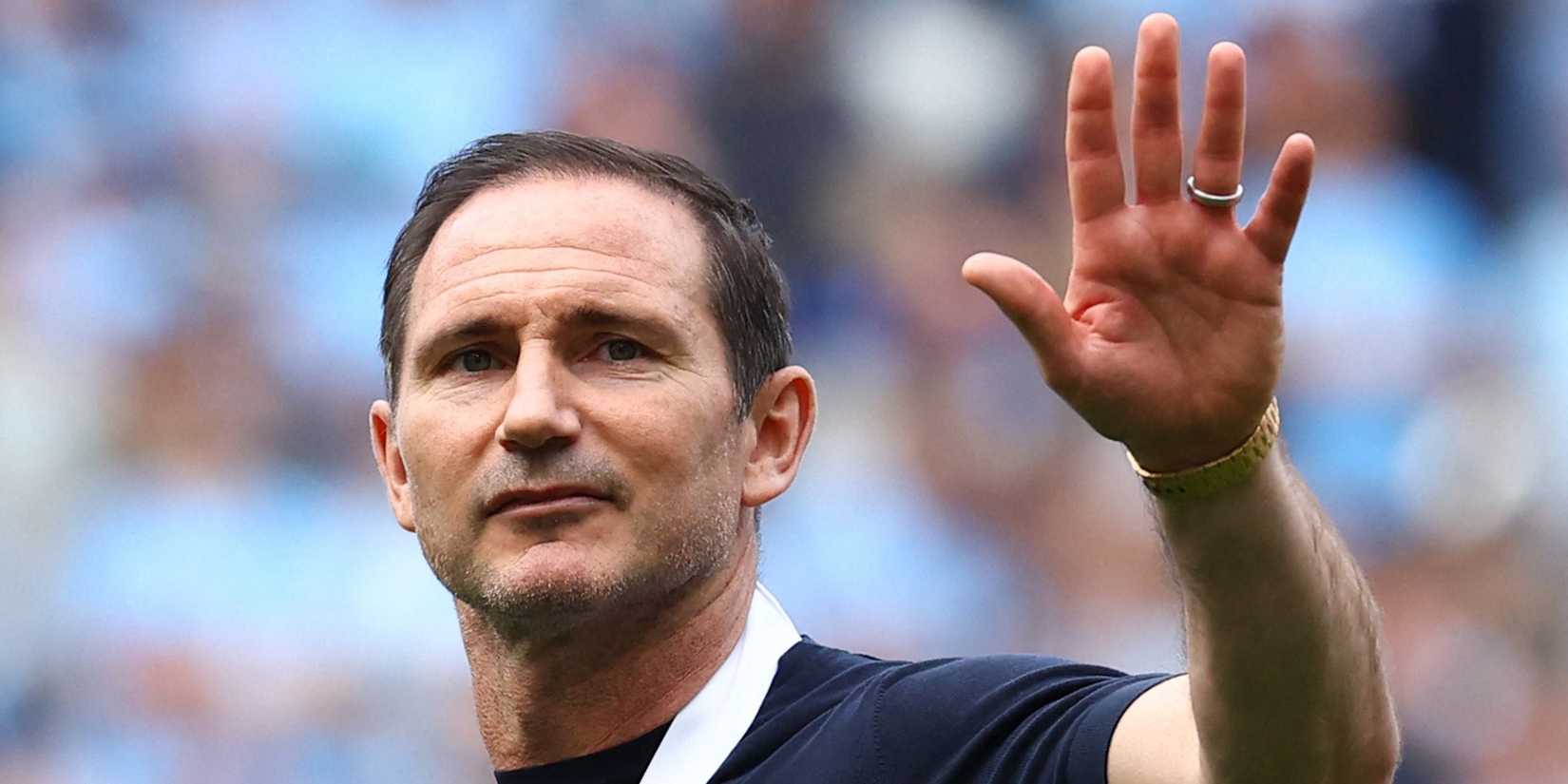 Manajer Coventry City Frank Lampard merayakan setelah memenangkan Kejuaraan