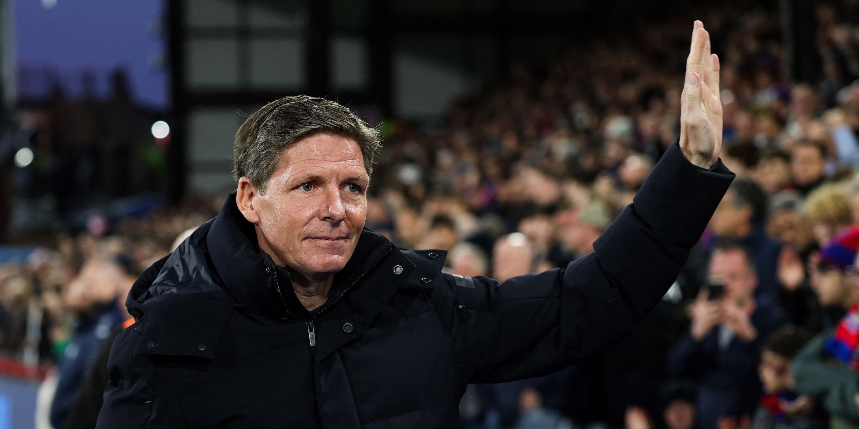 O técnico do Crystal Palace, Oliver Glasner, antes do jogo