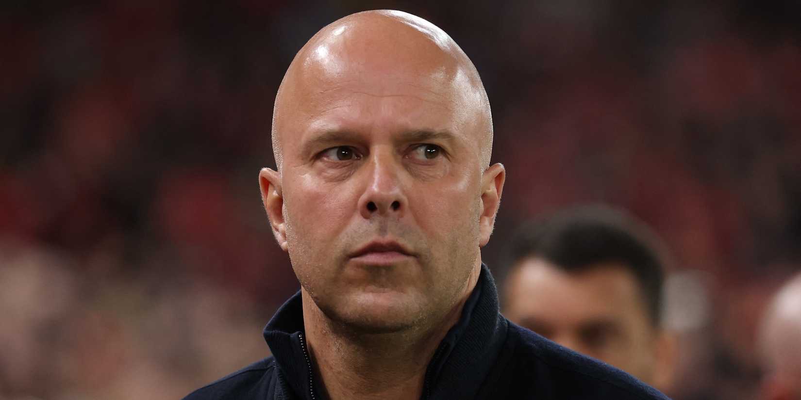 Liverpool manager Arne Slot looks on before the match