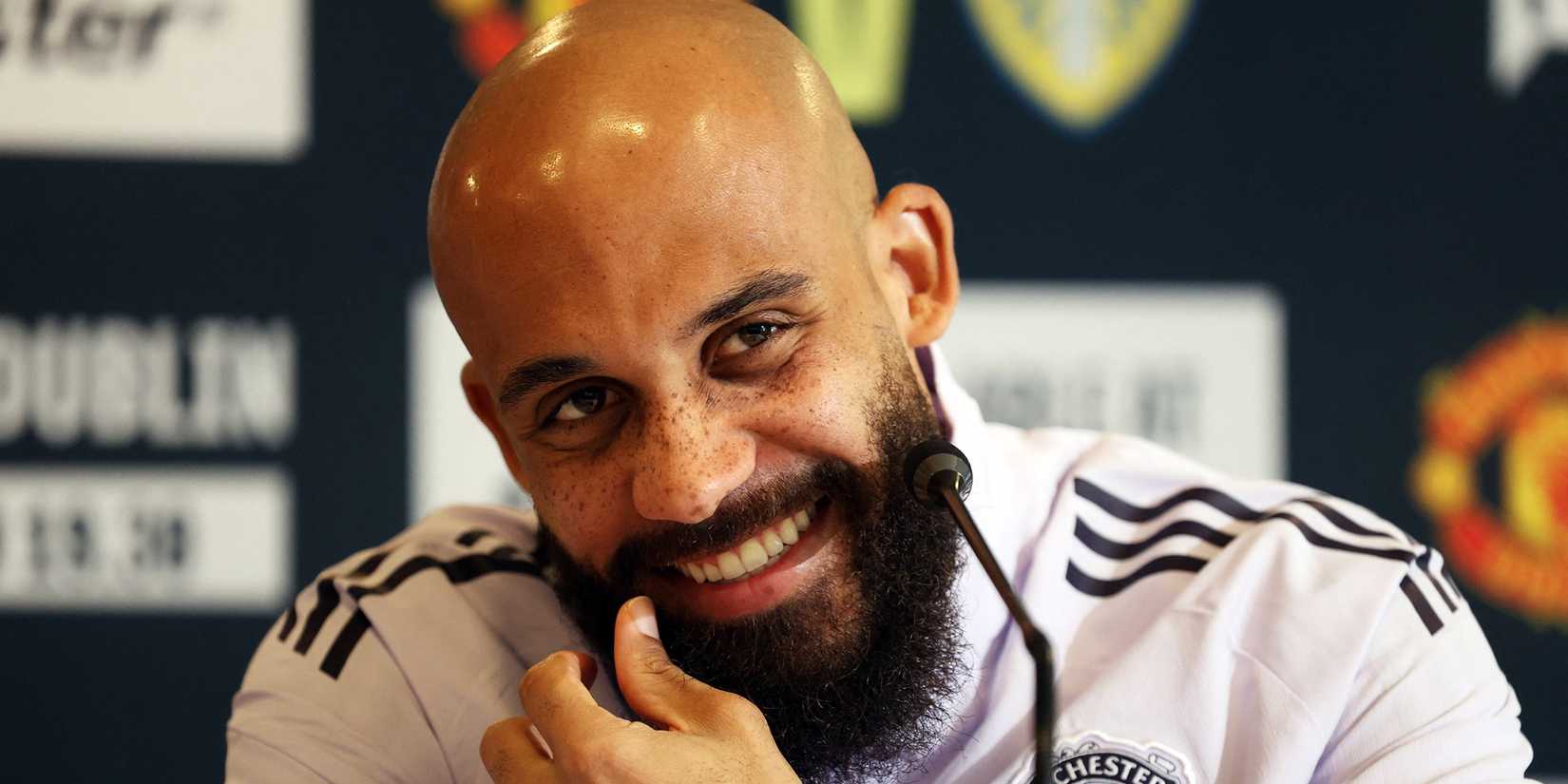  Manchester United's Bryan Mbeumo during a press conference