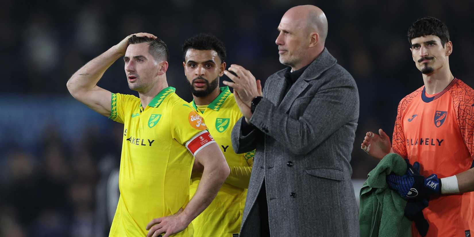 Norwich City manager Philippe Clement and Kenny McLean