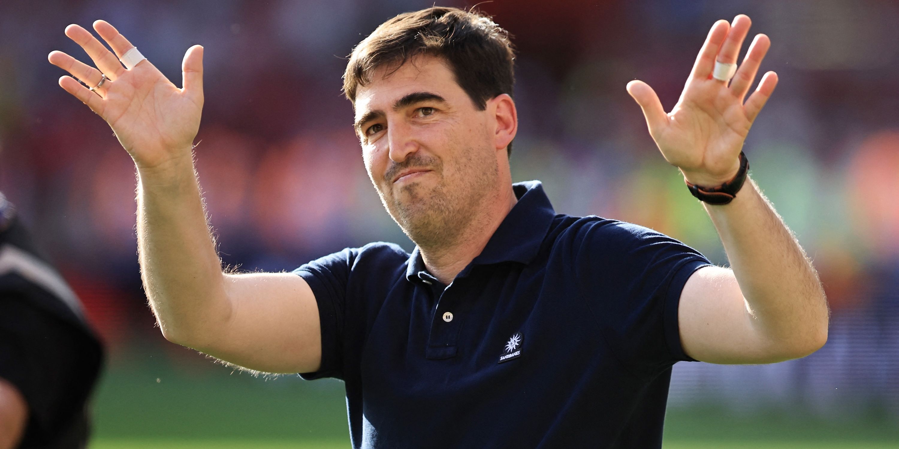 AFC Bournemouth manager Andoni Iraola salutes their fans after his last match for the club-1