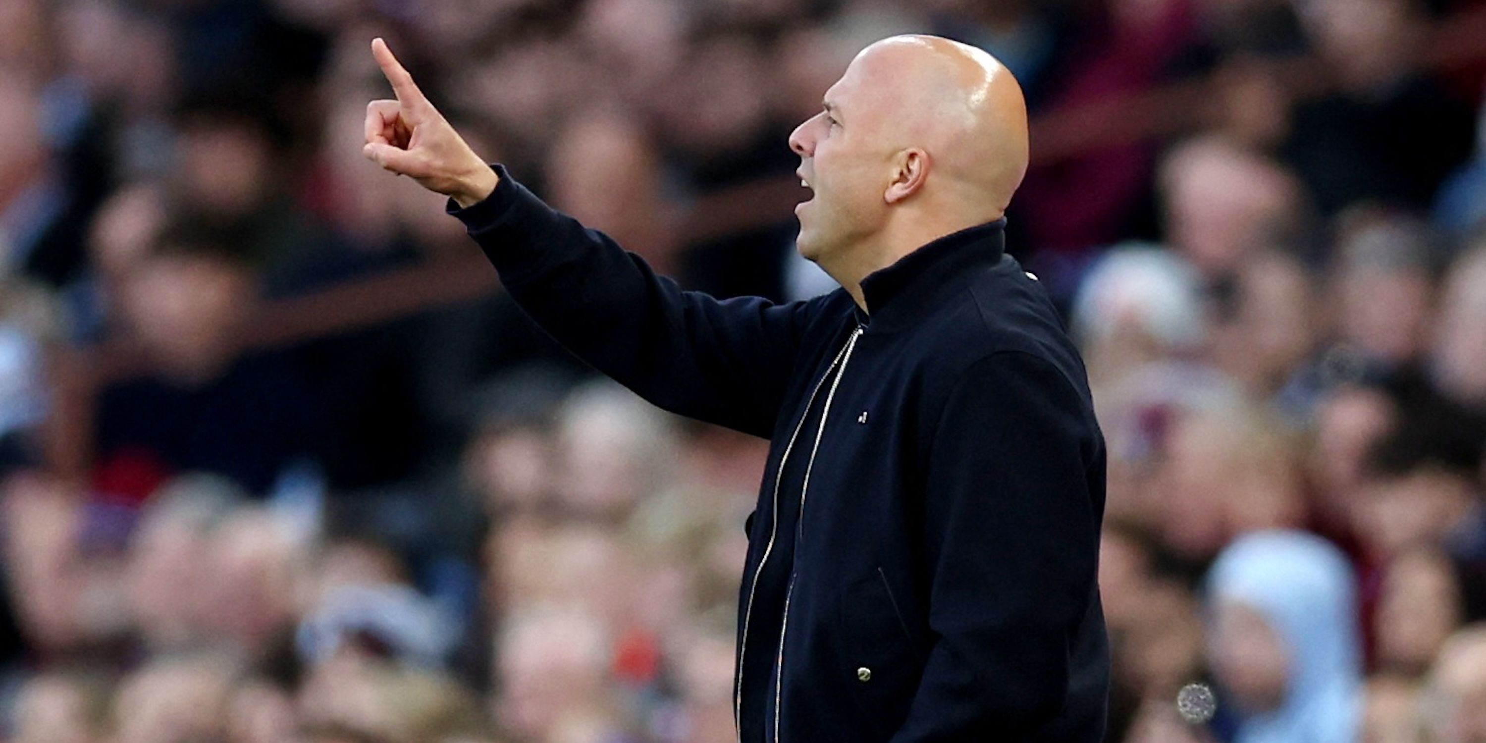 Liverpool manager Arne Slot reacts