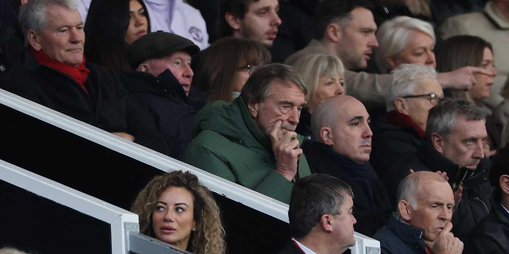  Manchester United co owner Jim Ratcliffe, chief executive officer Omar Berrada, technical director Jason Wilcox and football association vice chairman David Gill