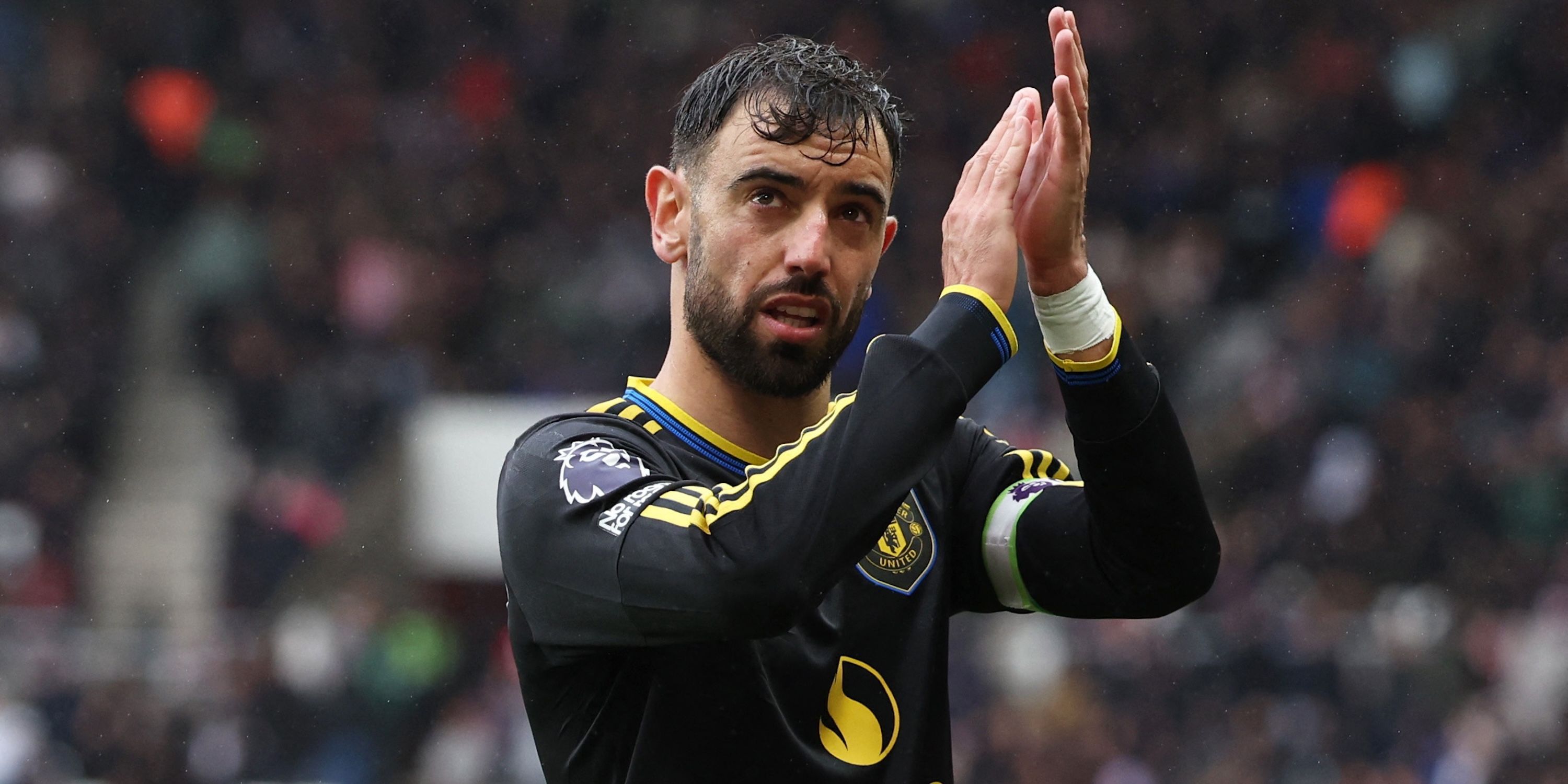 Bruno Fernandes, do Manchester United, reage-1