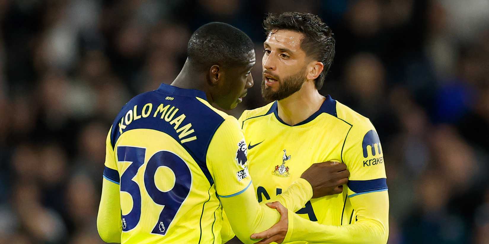 Randal Kolo Muani and Rodrigo Bentancur for Tottenham