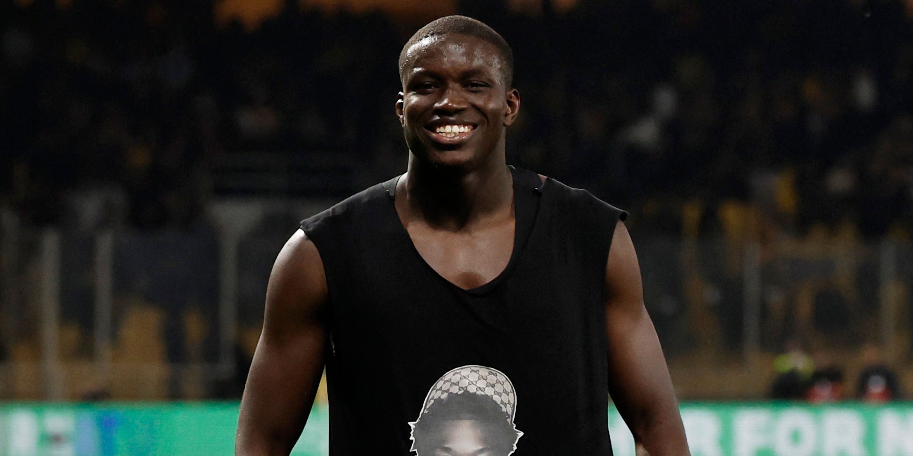 Rayo Vallecano's Nobel Mendy celebrates after the match