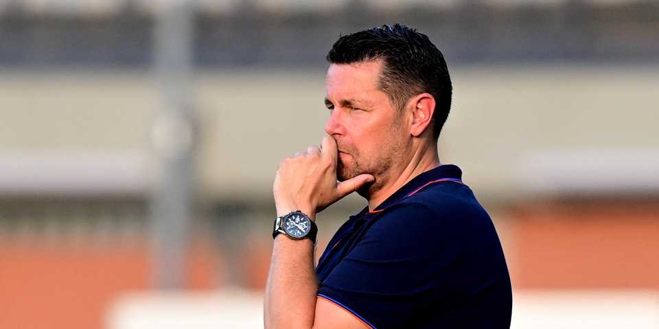 Crystal Palace manager Pierre Sage reacts
