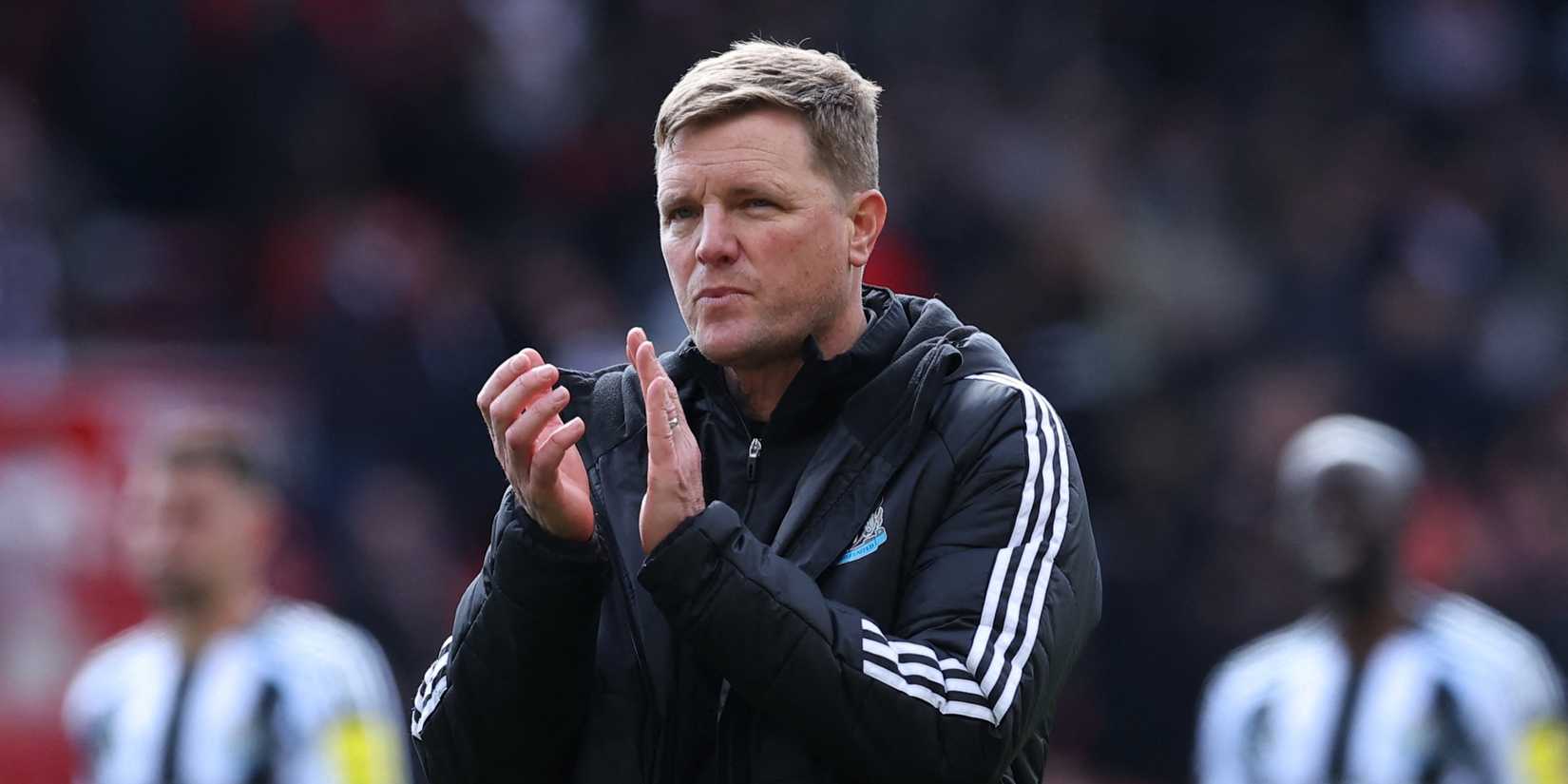 Eddie Howe, director de Newcastle United, reacciona después del partido