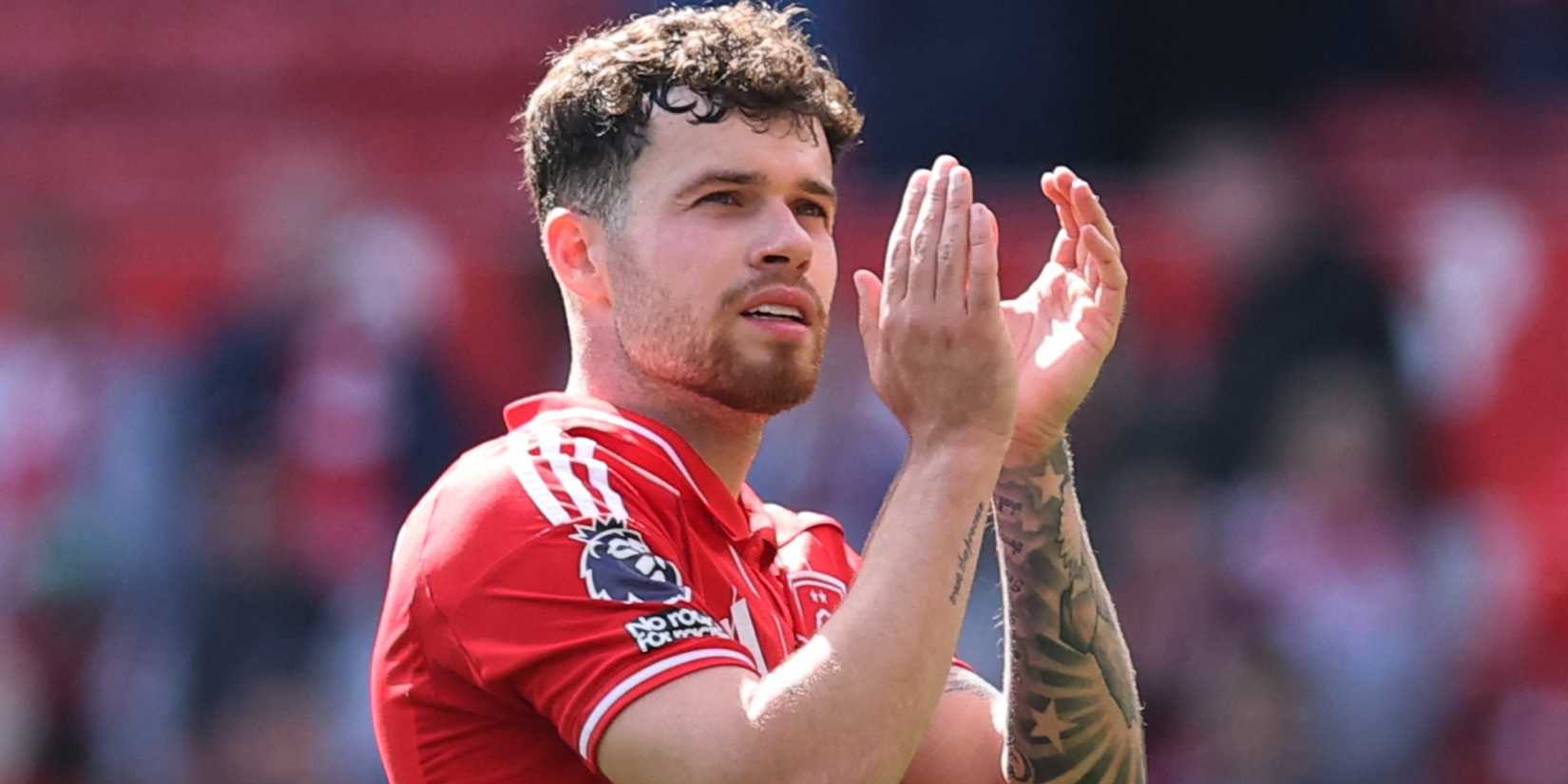 Nottingham Forest's Neco Williams reacts after the match