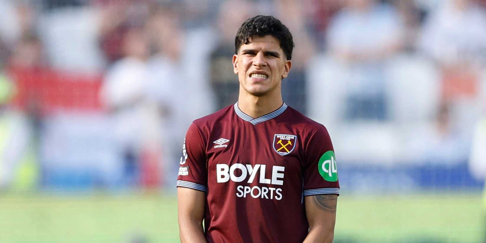 West Ham United's Mateus Fernandes reacts after West Ham United are relegated from the Premier League