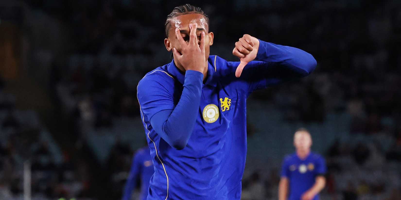 Chelsea's Joao Pedro celebrates scoring their fourth goal