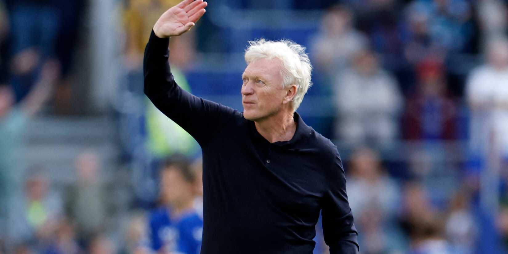 Everton manager David Moyes celebrates after the match