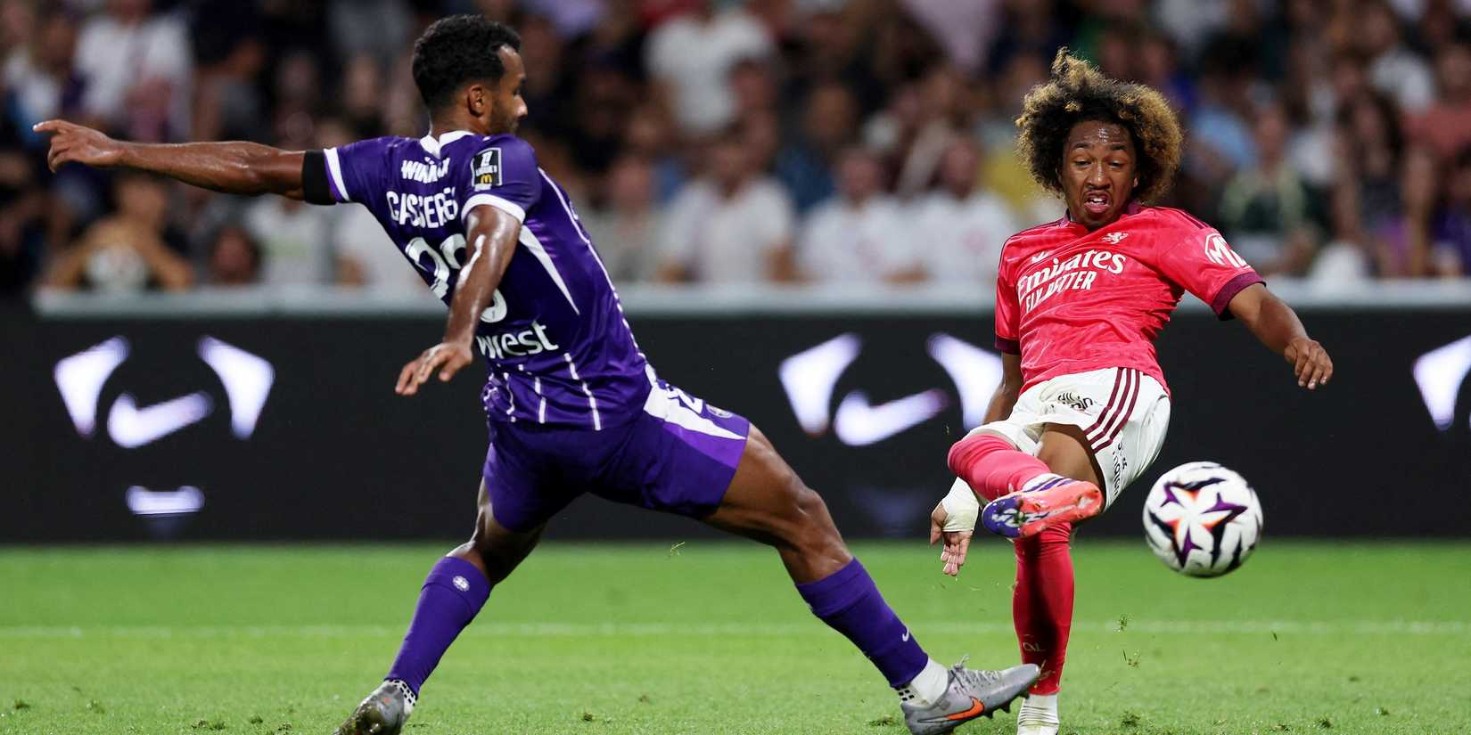 Olympique Lyonnais's Malick Fofana scores their second goal 