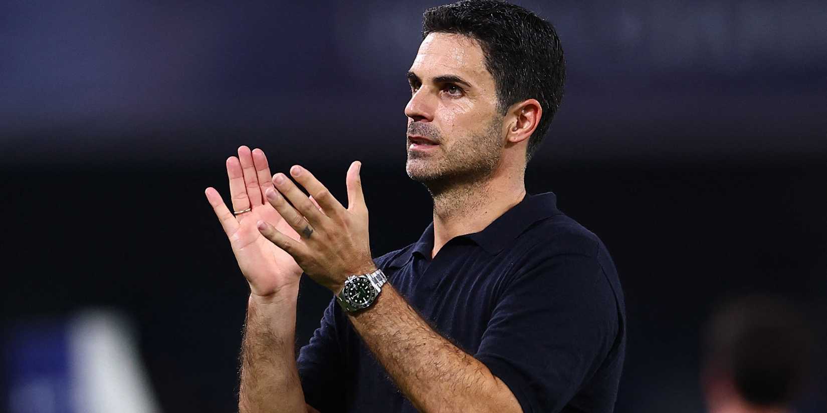 Arsenal manager Mikel Arteta celebrates after the match