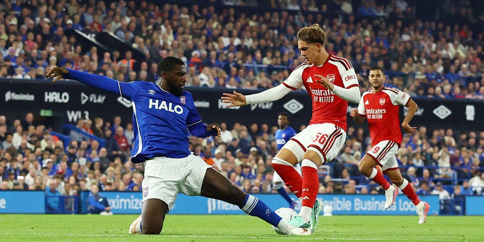 Arsenal's Max Dowman scores vs Ipswich Town