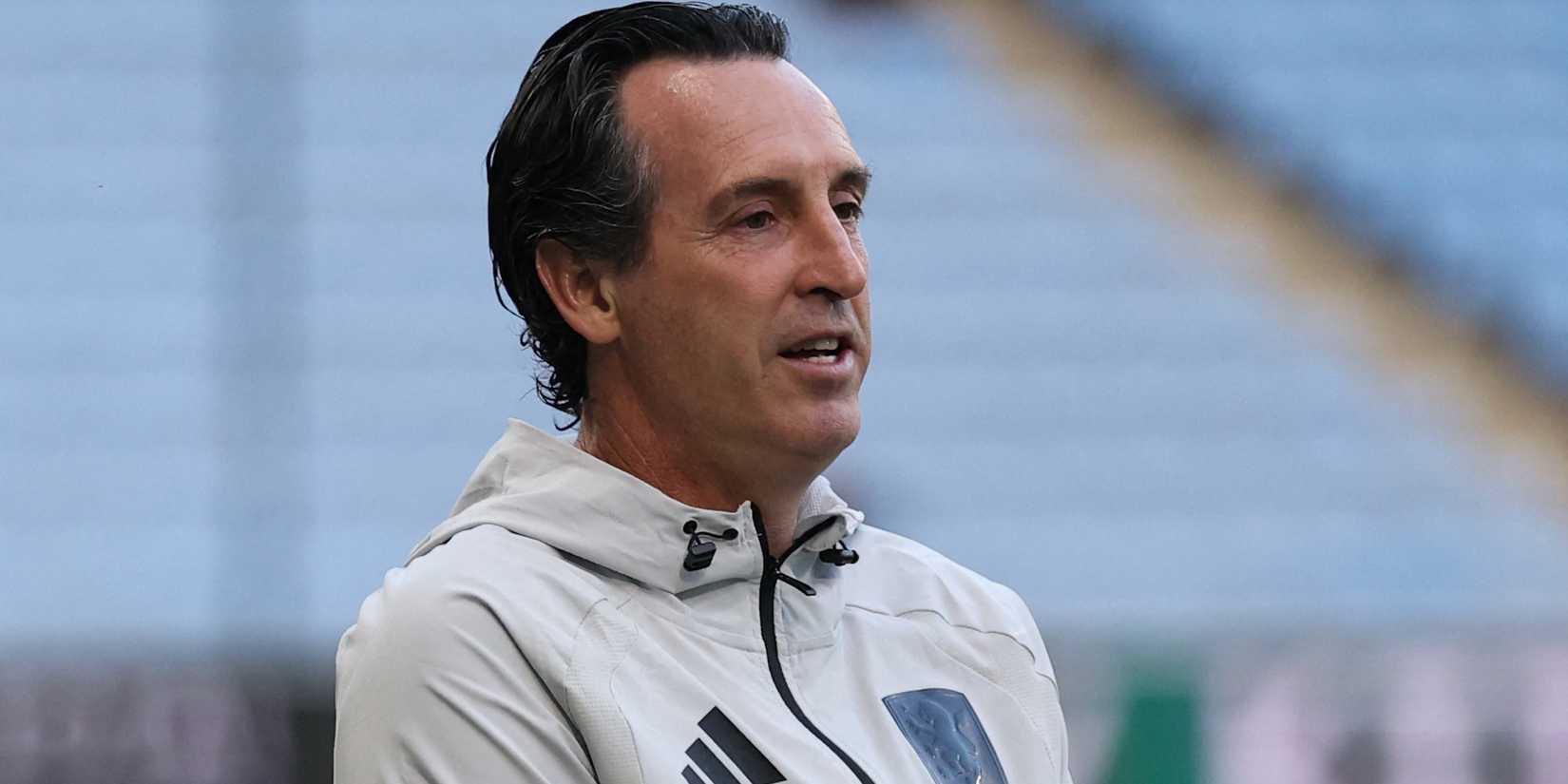 Aston Villa manager Unai Emery before the match 