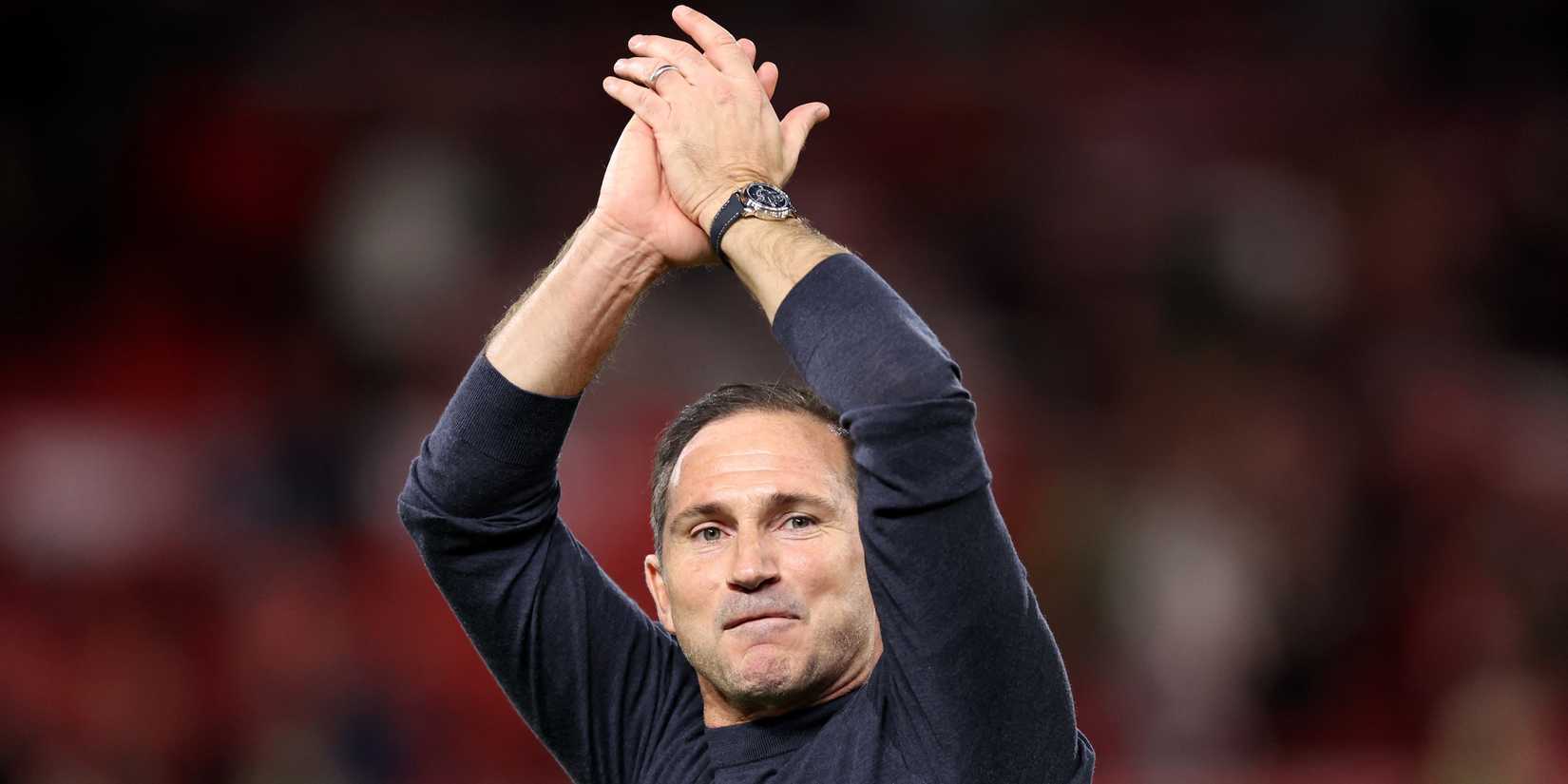 Coventry City manager Frank Lampard celebrates after the match