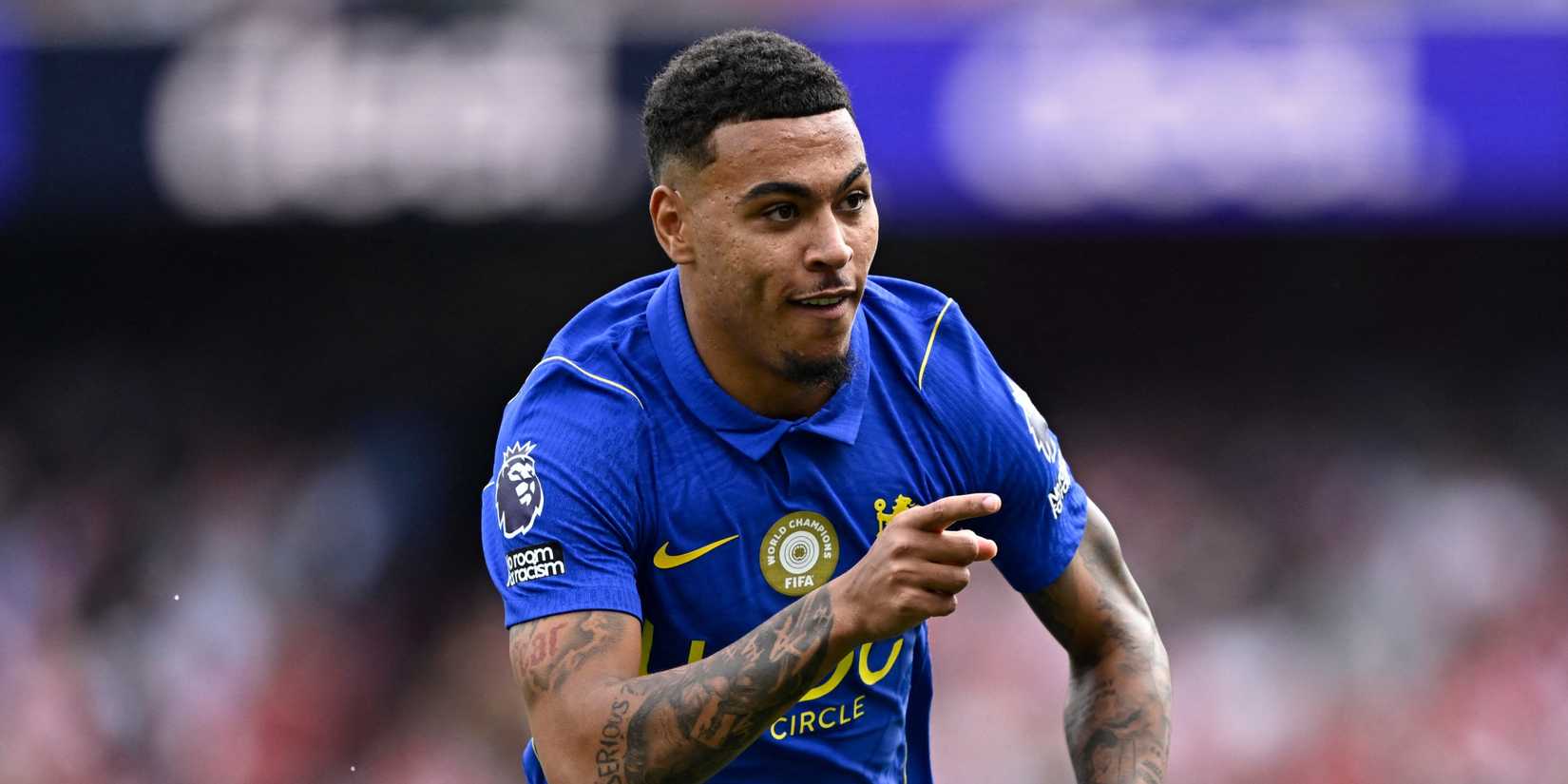 Morgan Rogers celebrates scoring against Arsenal