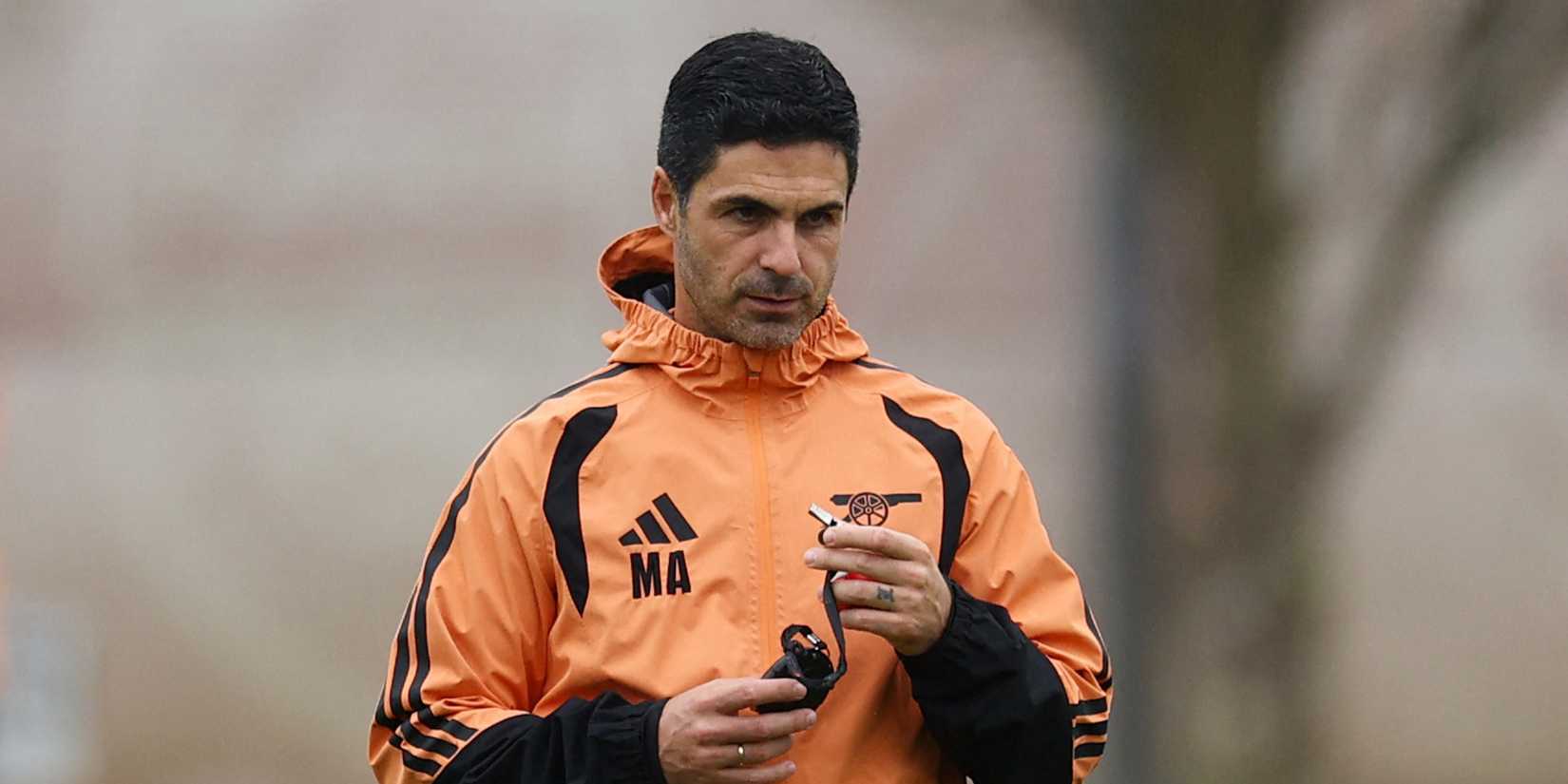 Arsenal manager Mikel Arteta during training