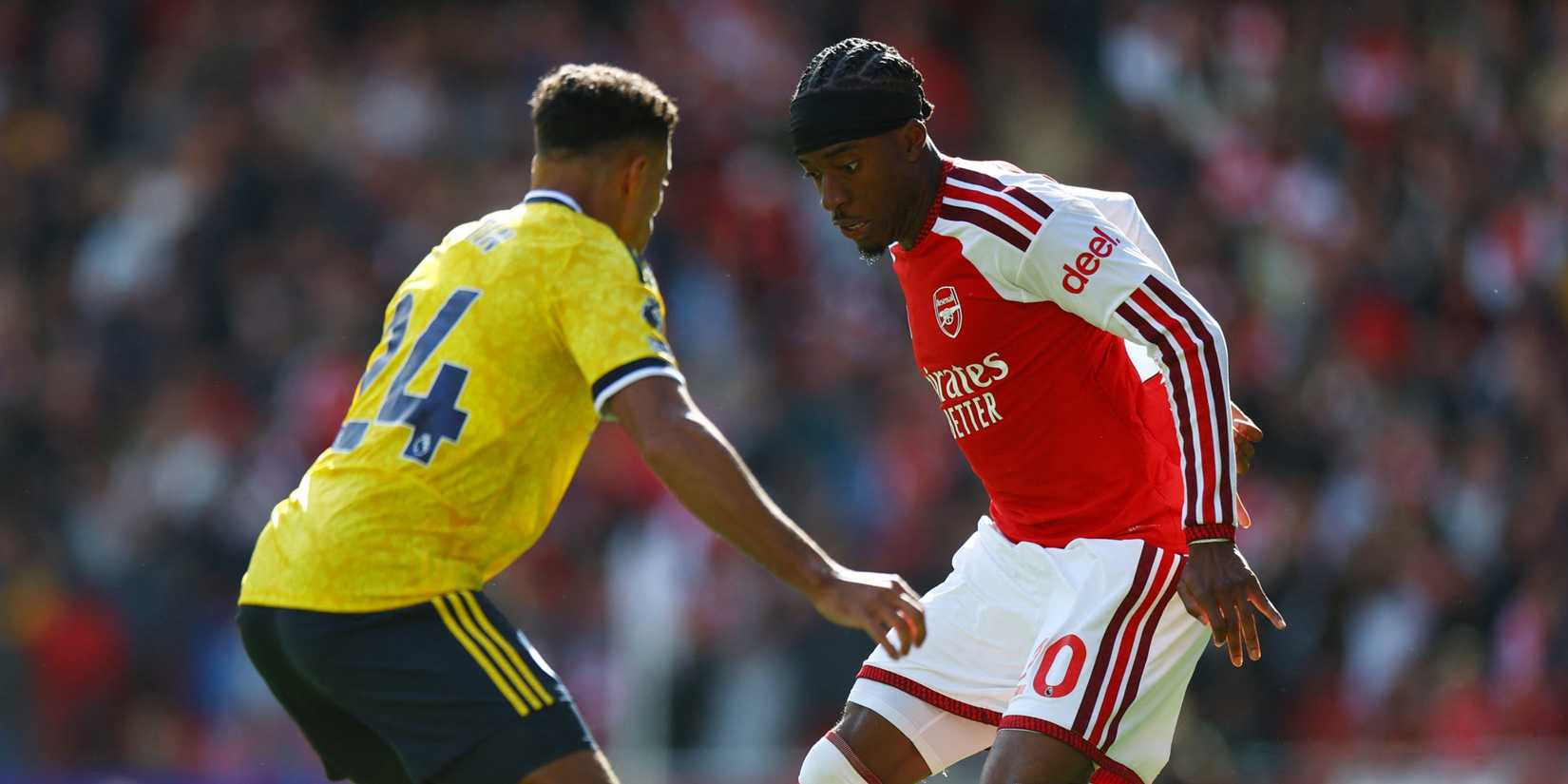 Arsenal's Noni Madueke vs Leeds