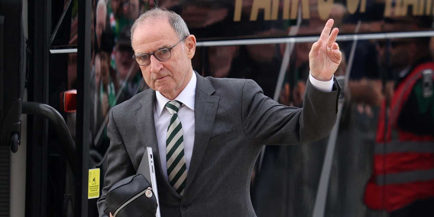 Celtic manager Martin O'Neill arrives at the stadium before the match