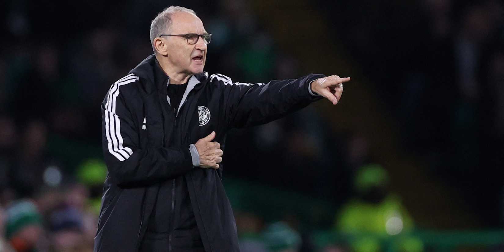 Celtic manager Martin O'Neill reacts