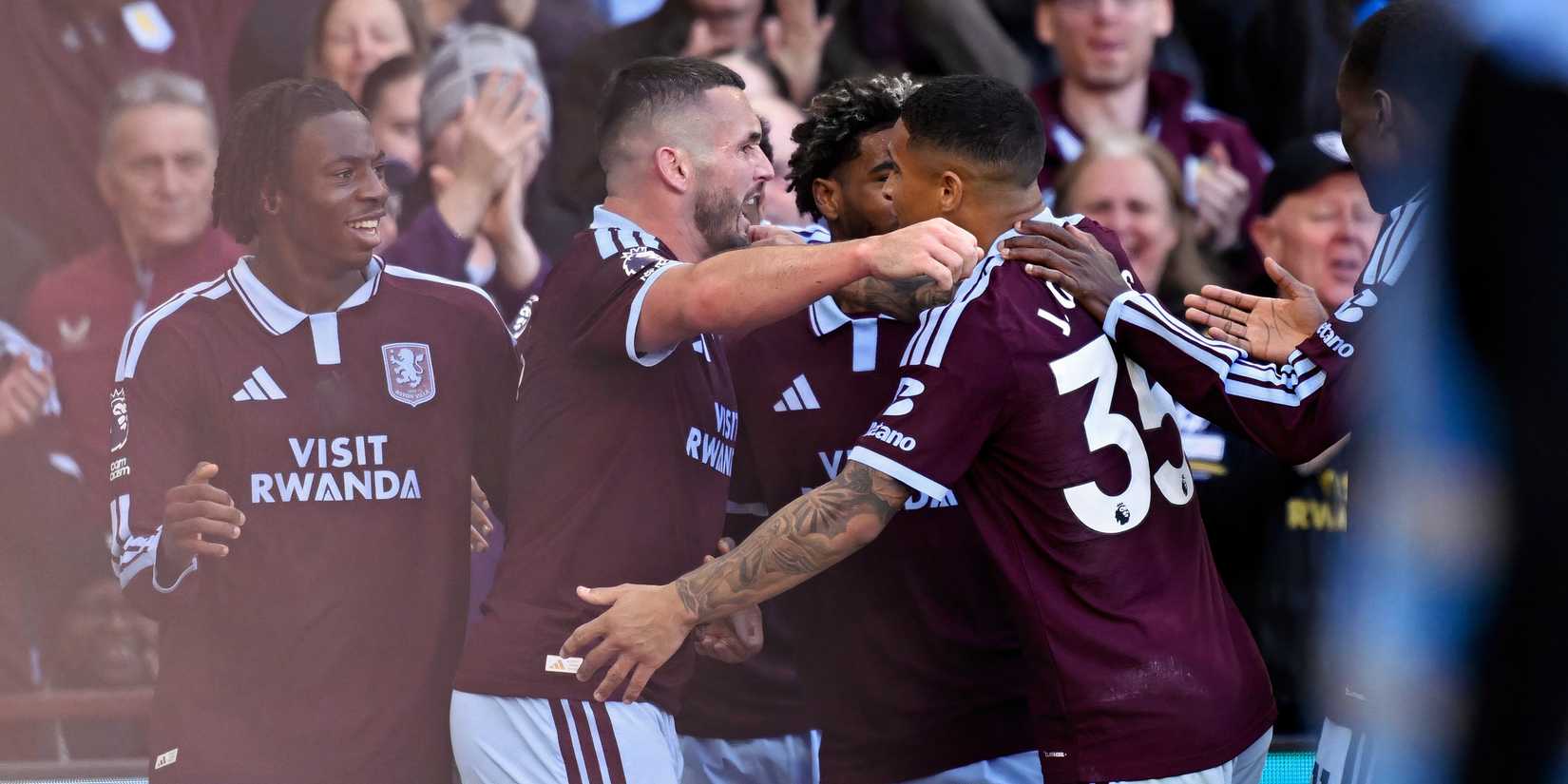 John McGinn celebrates for Aston Villa