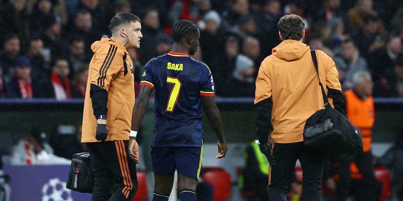 Saka injury Bayern vs Arsenal